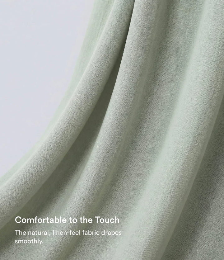 High Waisted Linen-Feel Wide Leg Pants