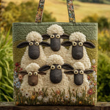 Padded Tote Bag with Sheep Design