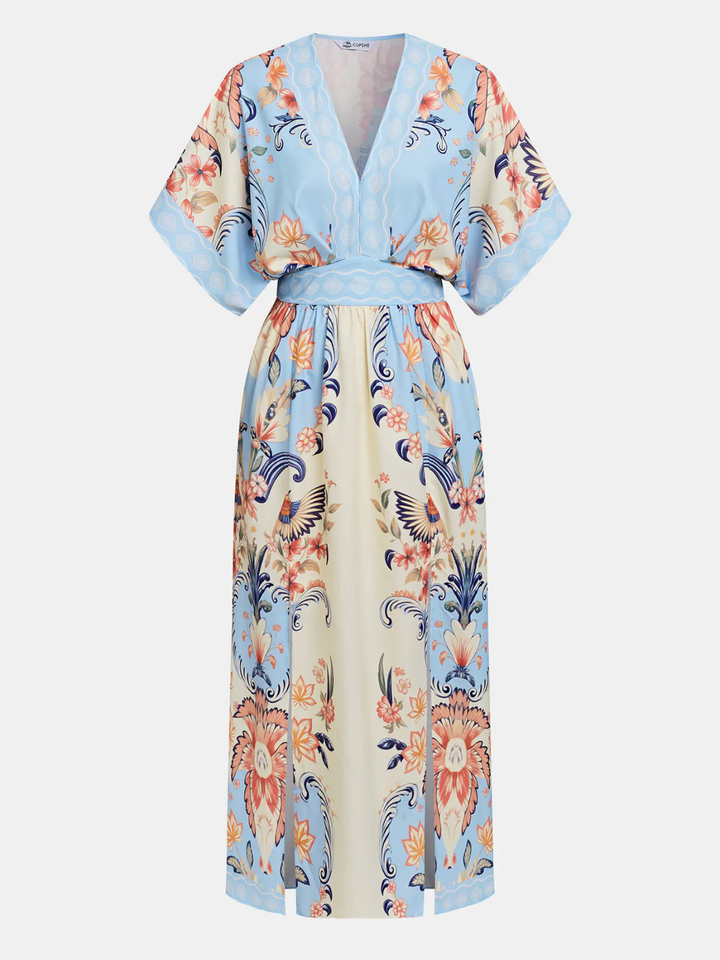Watercolor Morning Floral Maxi Dress