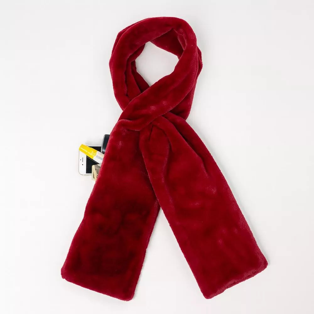 🎁Christmas Sale 49% OFF❄️ Faux-Fur Pull-Through Scarf with Hidden Pocket