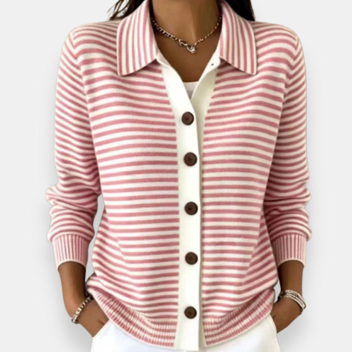 Lesley | The Striped Cardigan