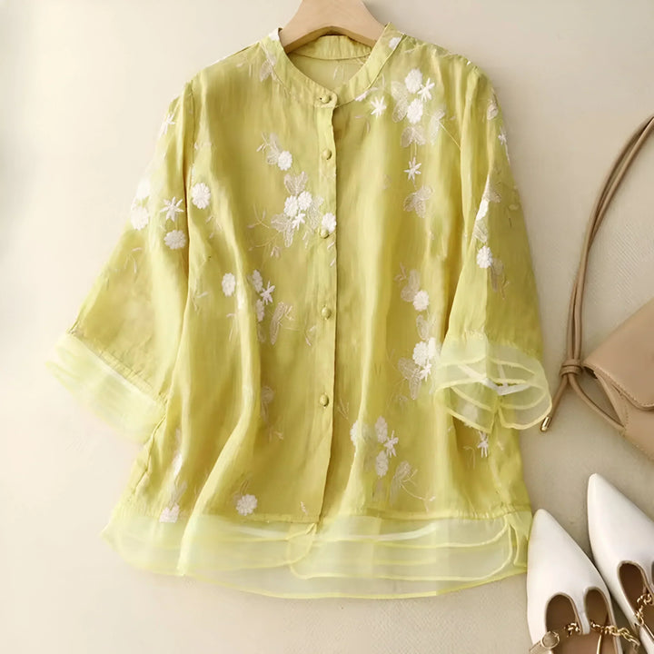 Embroidered Cotton Top Mila