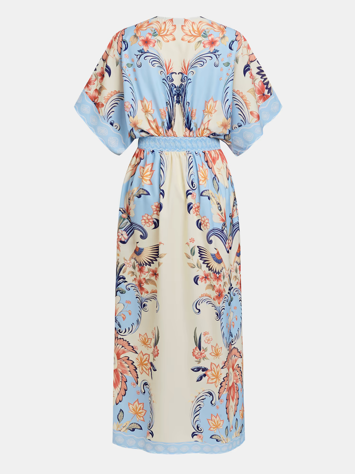 Watercolor Morning Floral Maxi Dress