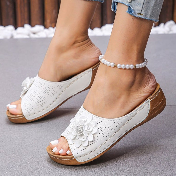 Flora | Open Toe Wedge Comfort Sandals
