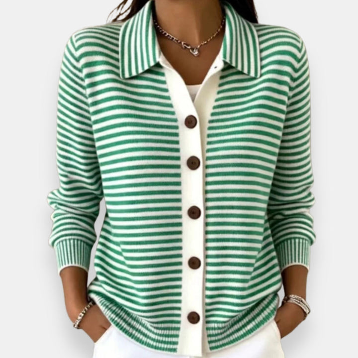 Lesley | The Striped Cardigan