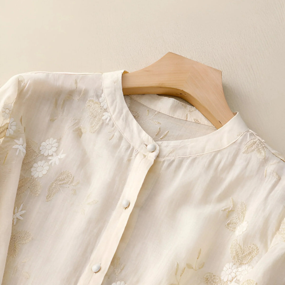 Embroidered Cotton Top Mila