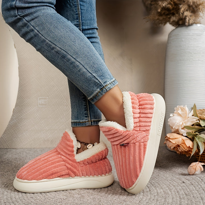 Unisex comfortabele pantoffels | Comfortabel en warm, geschikt voor zowel thuis als buiten, draagbaar in lente, herfst en winter, effen kleur met pluche voering, meerdere kleuren beschikbaar, casual en veelzijdig, unisex
