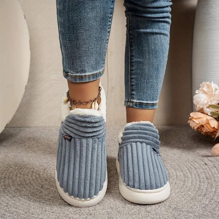 Unisex comfortabele pantoffels | Comfortabel en warm, geschikt voor zowel thuis als buiten, draagbaar in lente, herfst en winter, effen kleur met pluche voering, meerdere kleuren beschikbaar, casual en veelzijdig, unisex