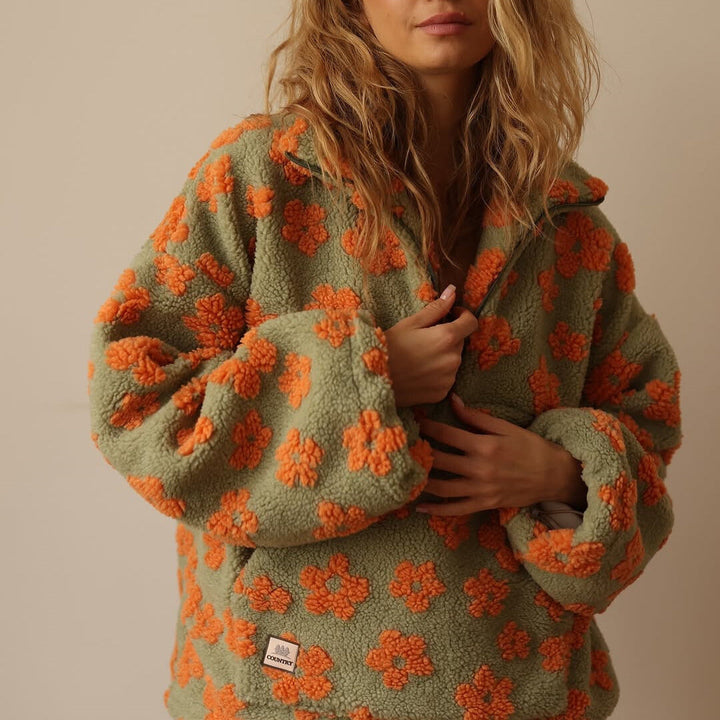 BECCA | COZY FLORAL PRINT FLEECE JUMPER