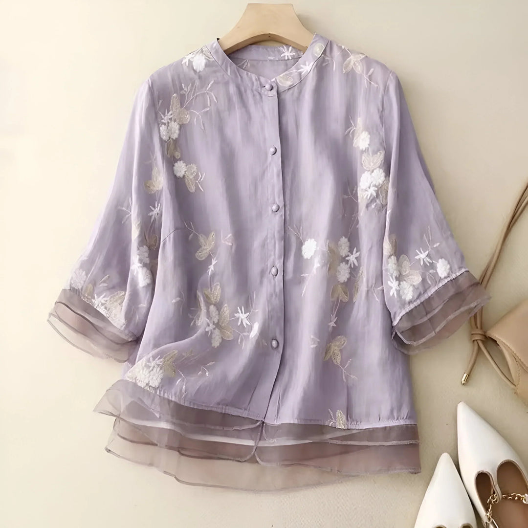 Embroidered Cotton Top Mila