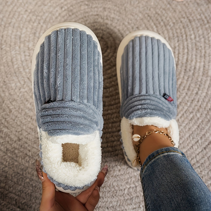 Unisex comfortabele pantoffels | Comfortabel en warm, geschikt voor zowel thuis als buiten, draagbaar in lente, herfst en winter, effen kleur met pluche voering, meerdere kleuren beschikbaar, casual en veelzijdig, unisex