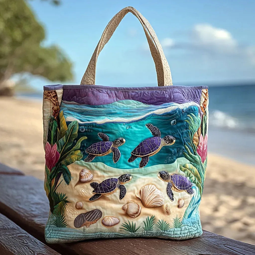Handmade Fabric Bag with Ocean Design