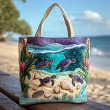 Handmade Fabric Bag with Ocean Design