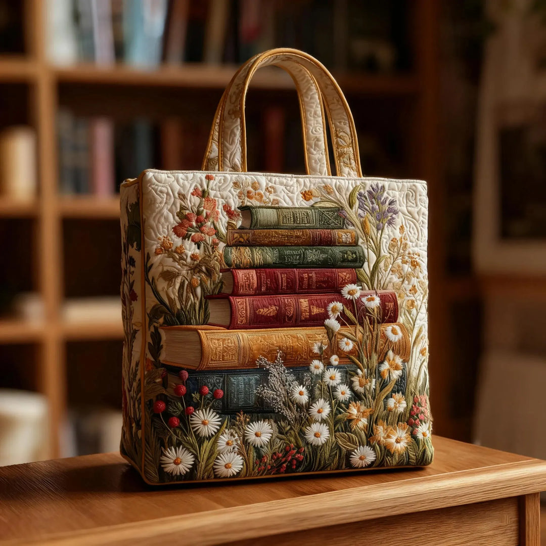 Padded Bag with Embroidered Alphabet Pattern