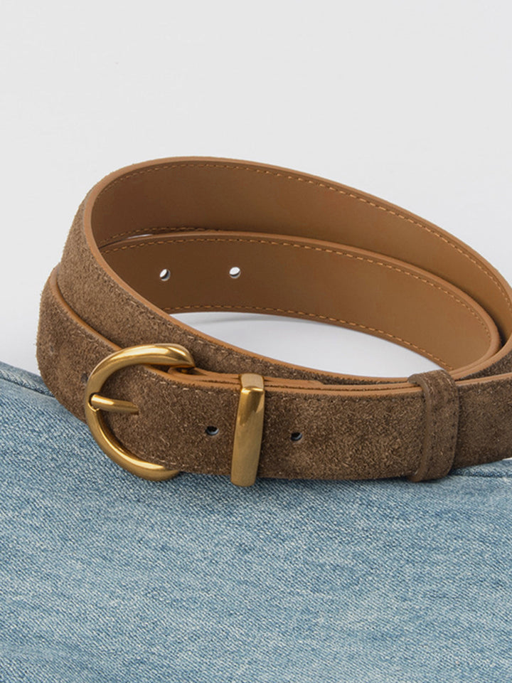 Soft-Buckle Leather Belt