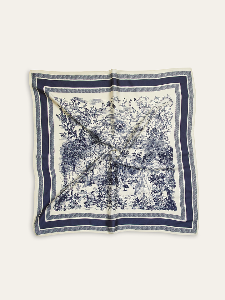 Landscape Print Square Scarf