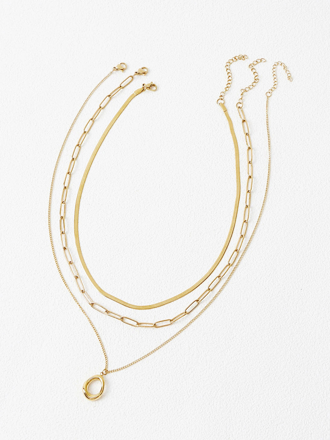 Layered Gold-Tone Chain Necklace
