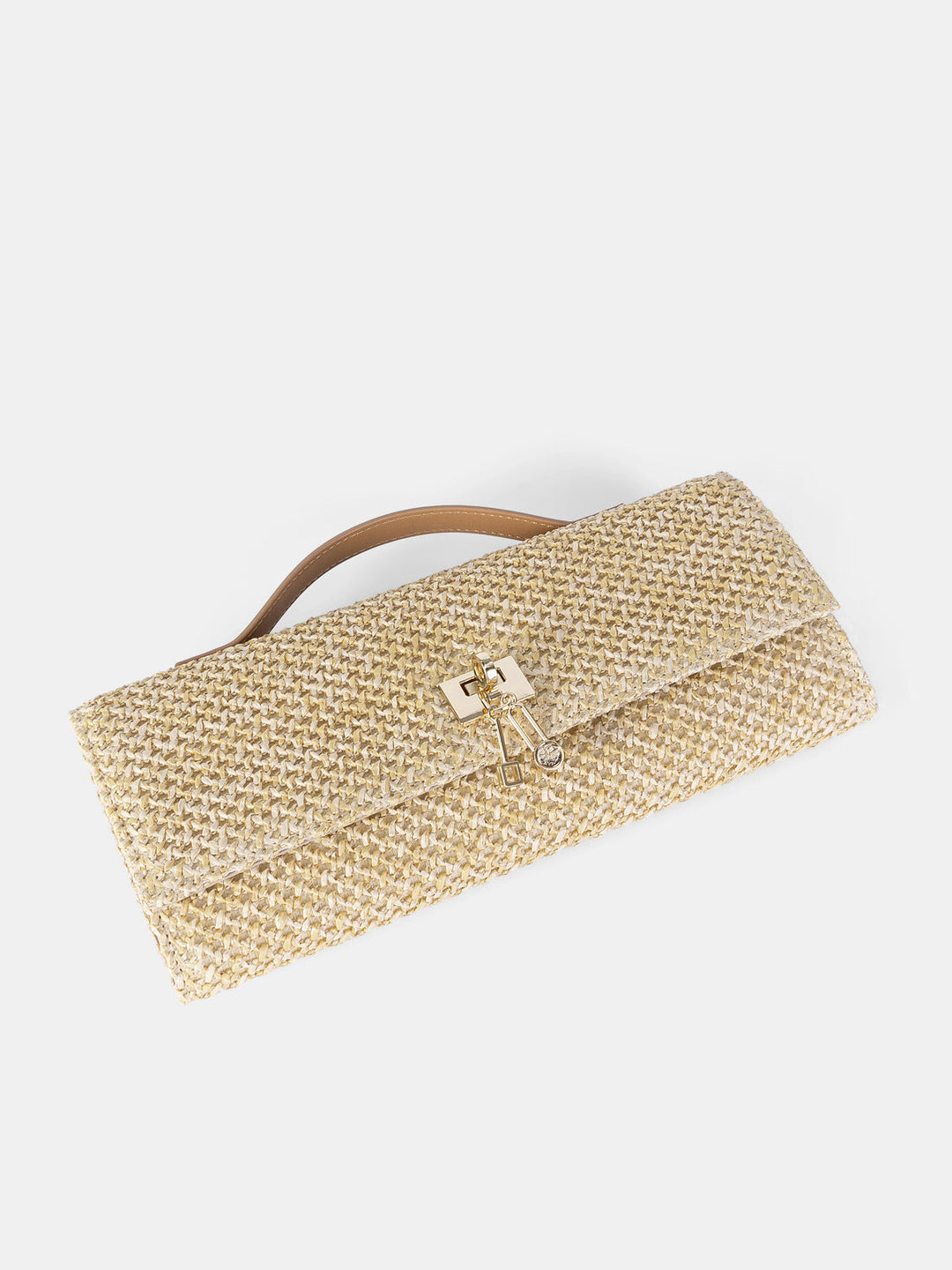 Straw Weave Crossbody Clutch Bag