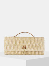 Straw Weave Crossbody Clutch Bag