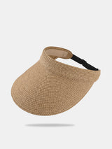 Straw Woven Adjustable Visor Hat