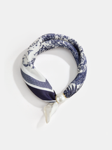 Pearl Buckle Closure Printed Scarf