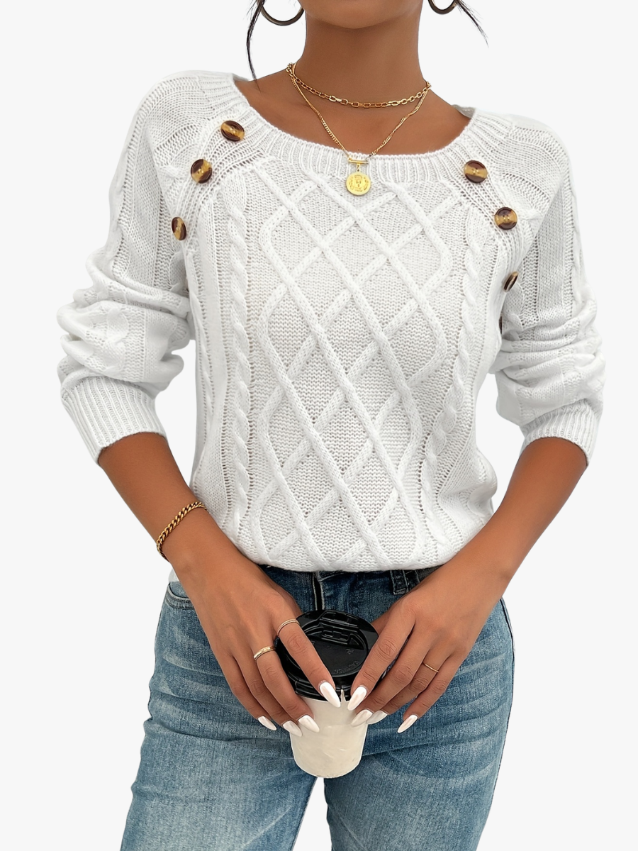 MOREAU LYON | PULL TEXTURÉ À BOUTONS POUR FEMME