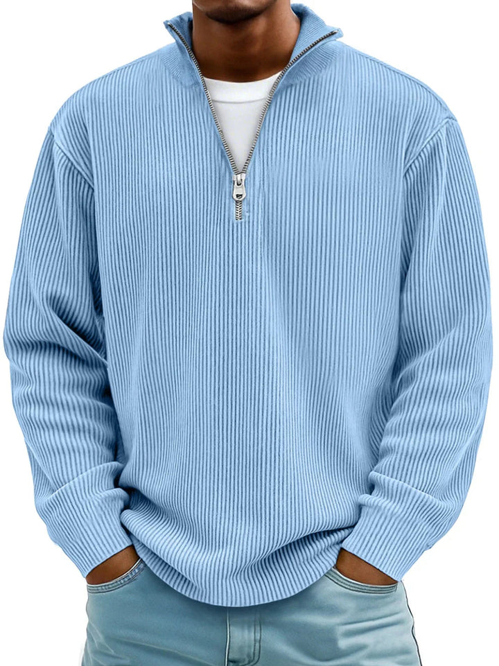 Henry |  Ribbed Quarter-Zip Sweater