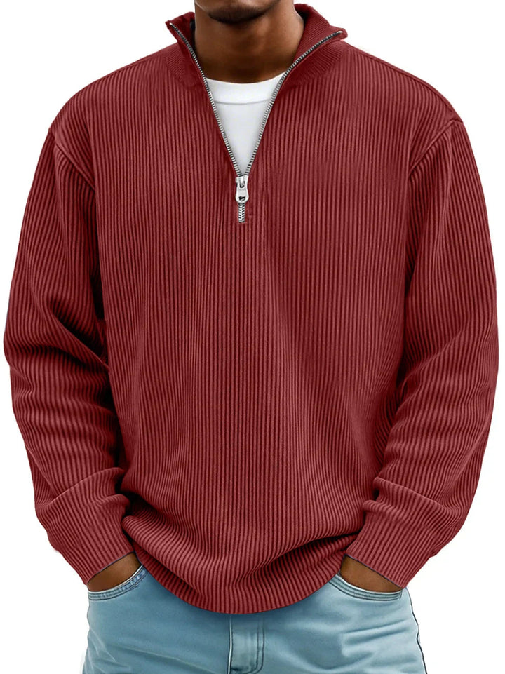 Henry |  Ribbed Quarter-Zip Sweater