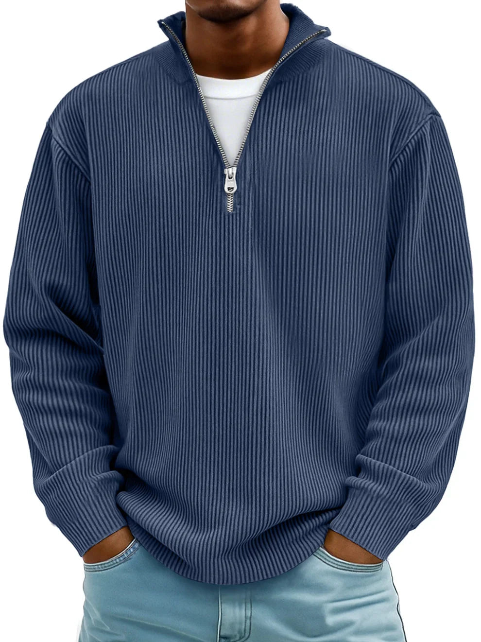 Henry |  Ribbed Quarter-Zip Sweater