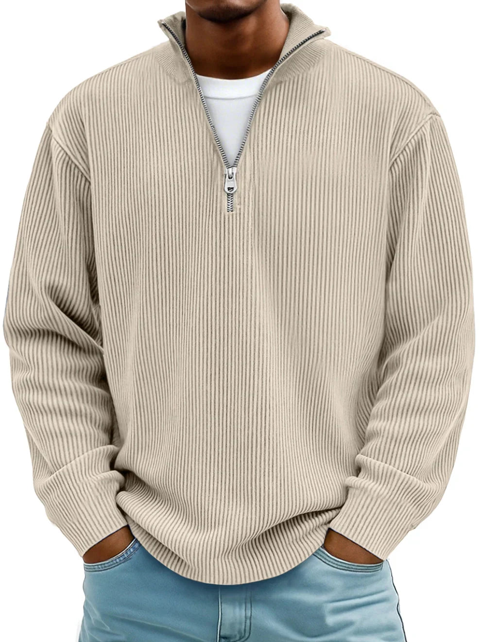 Henry |  Ribbed Quarter-Zip Sweater