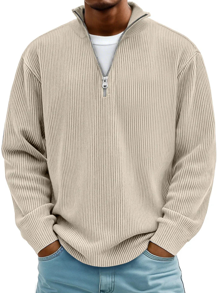 Henry |  Ribbed Quarter-Zip Sweater