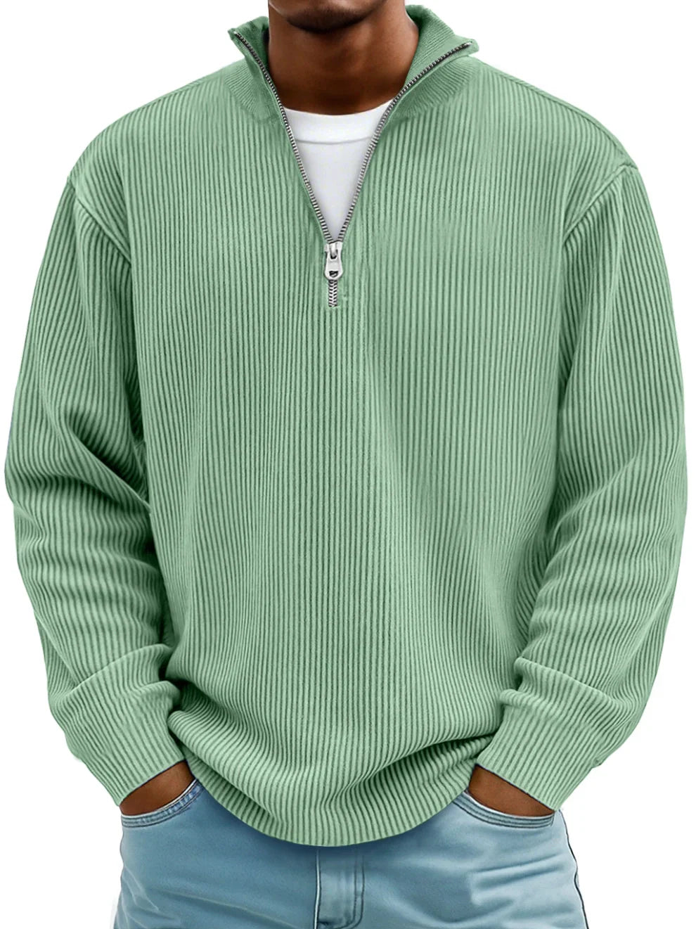Henry |  Ribbed Quarter-Zip Sweater