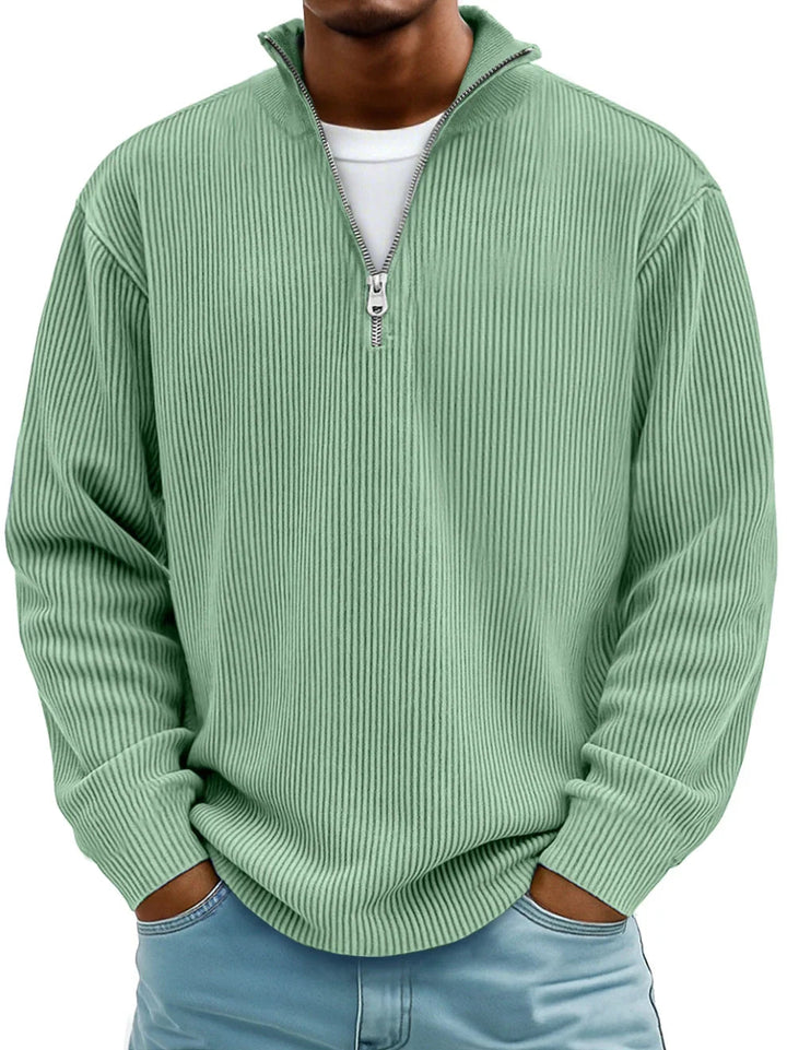 Henry |  Ribbed Quarter-Zip Sweater