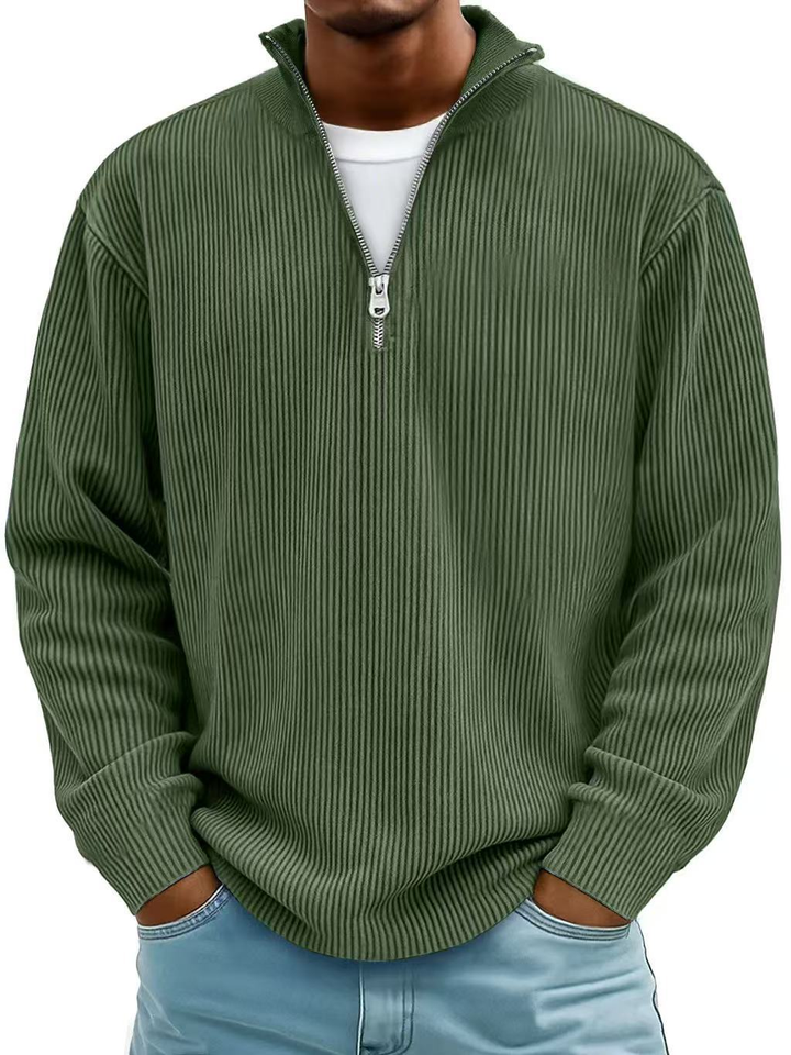 Henry |  Ribbed Quarter-Zip Sweater