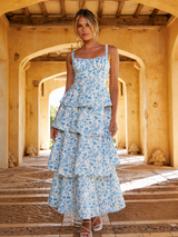 Page Maxi Dress - Blue Floral