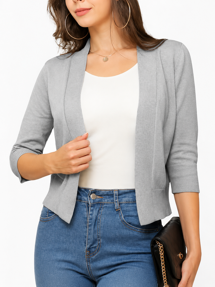 Scarlett | Women's Open Front 3/4 Sleeve Cardigan