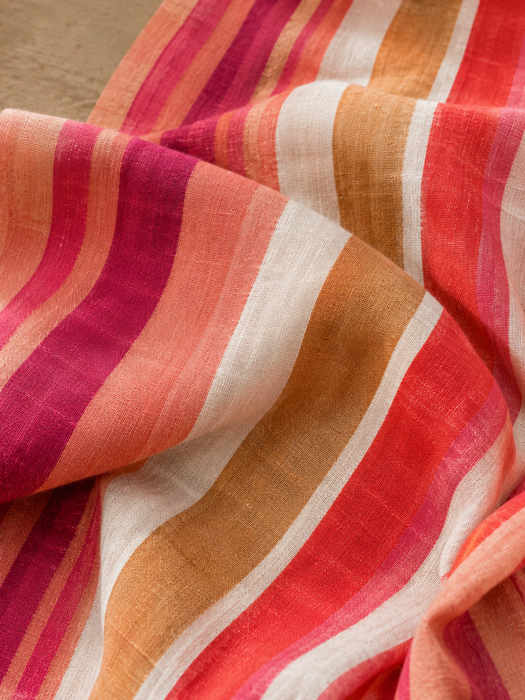 Sunset Samba Cross-Halter Stripe Dress