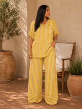 Marielle | Striped Wide-Leg Co-Ord Set