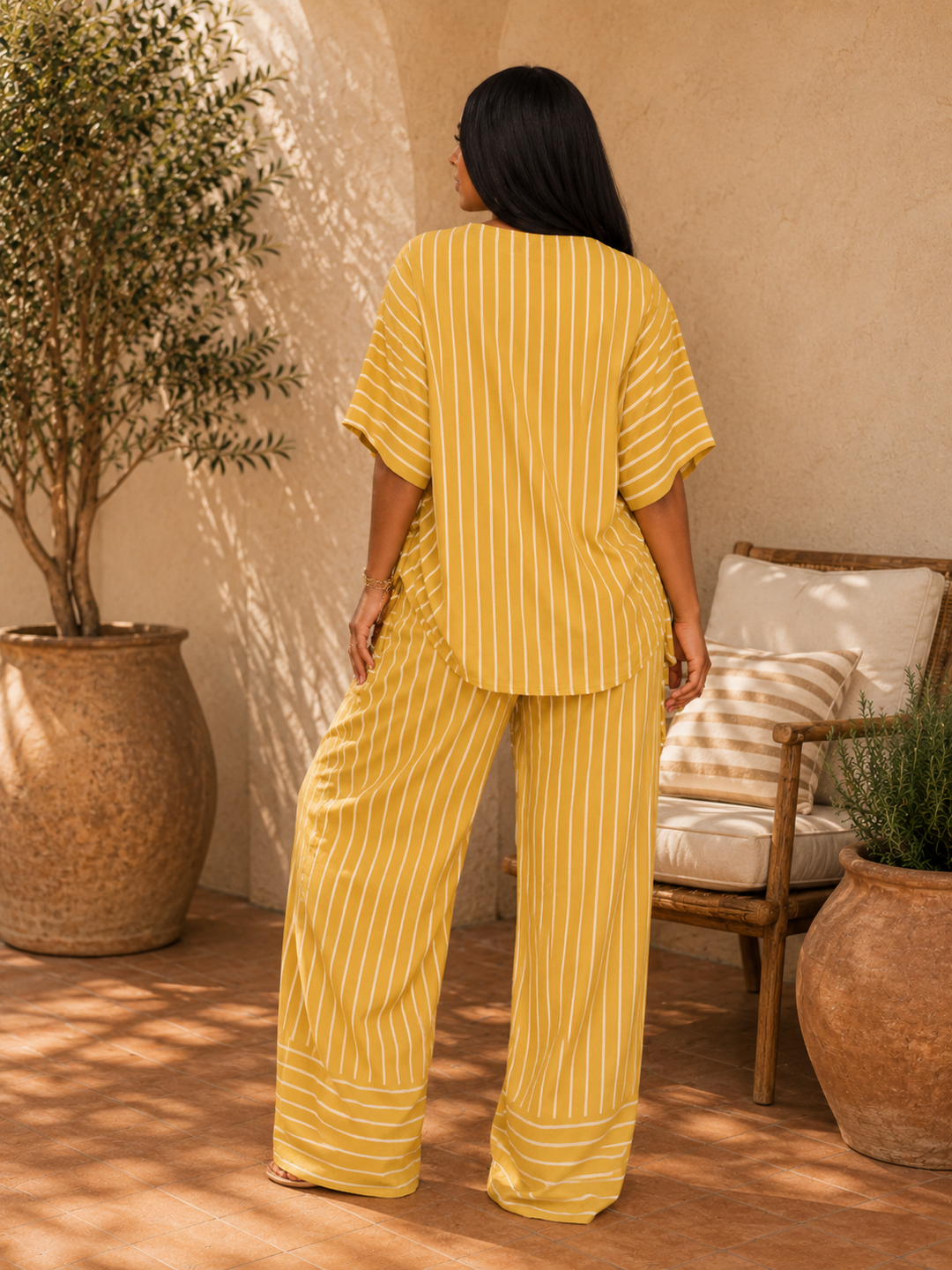Marielle | Striped Wide-Leg Co-Ord Set