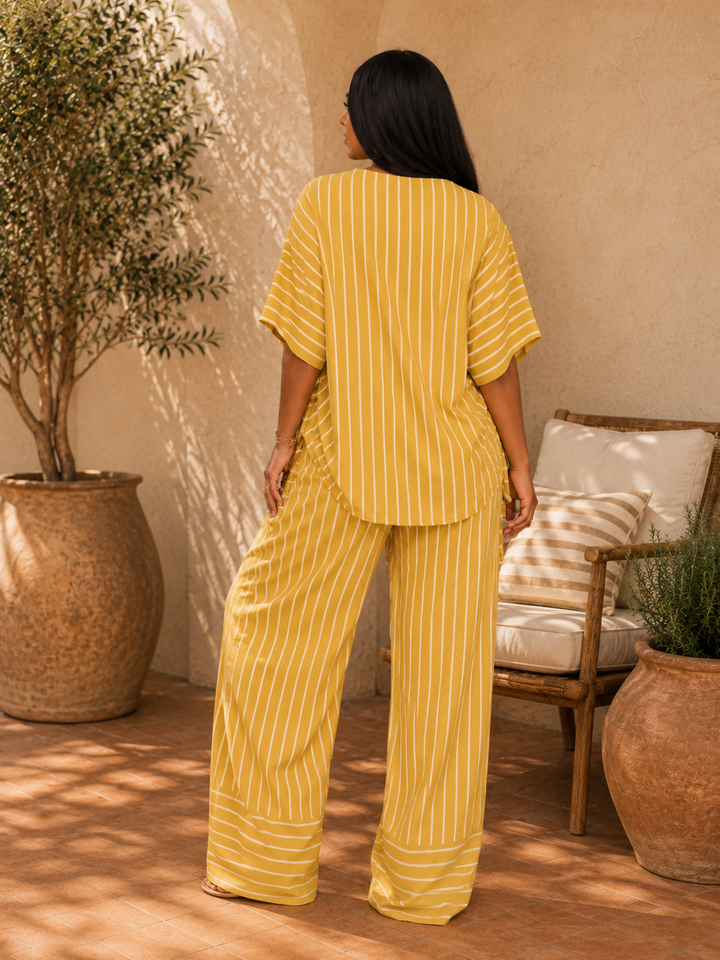 Marielle | Striped Wide-Leg Co-Ord Set