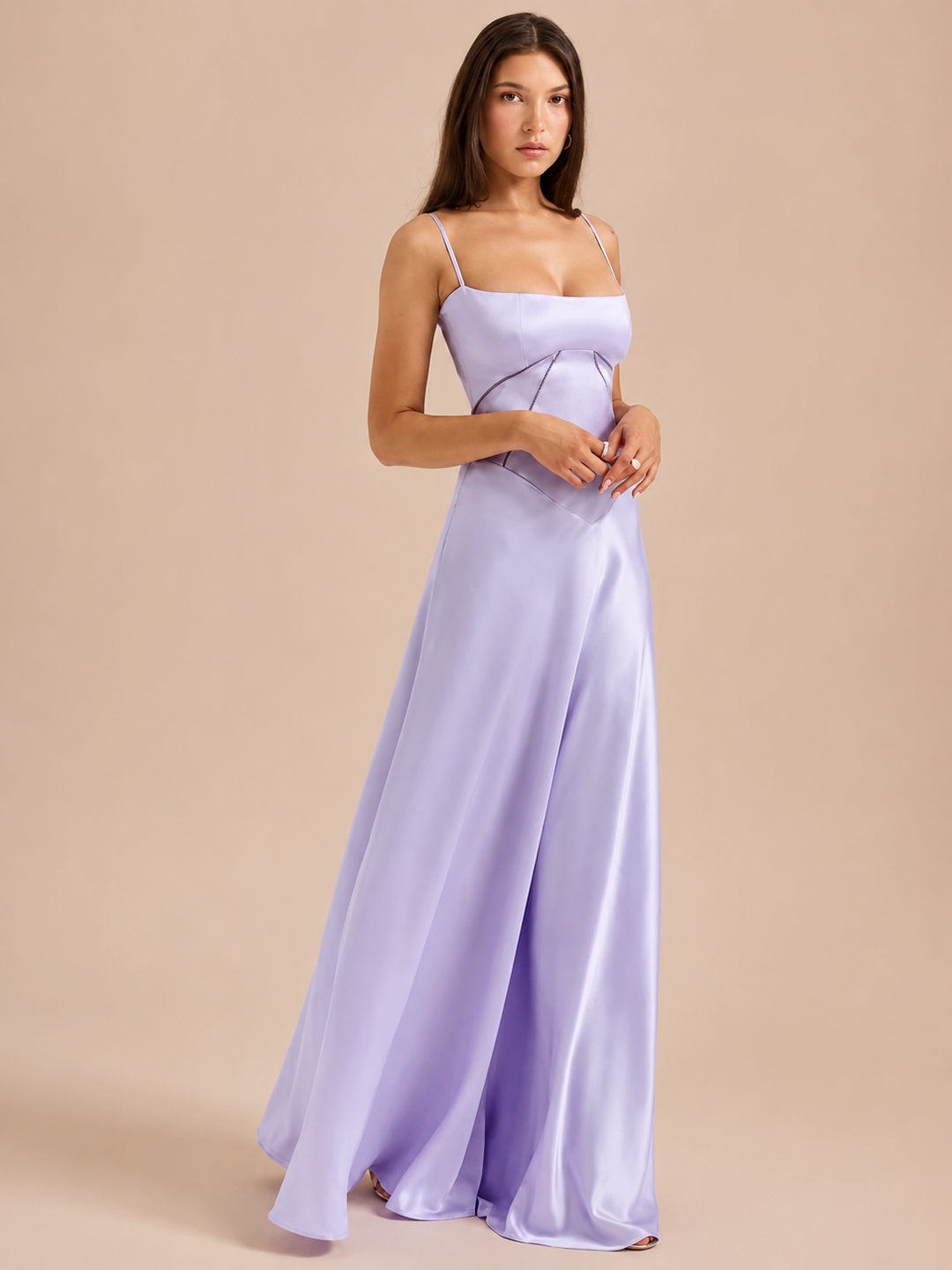 Gabriella – The Silky Satin Corset Maxi Dress