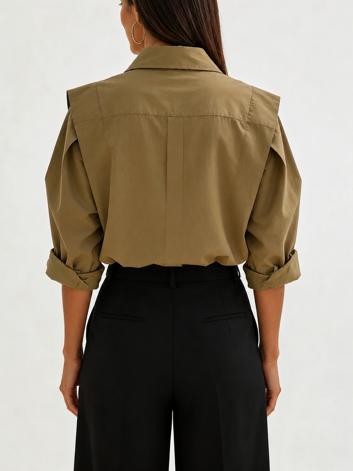 Oversized Button Down Cotton Shirt