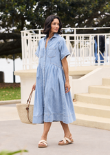 MONTANA DENIM SHIRTDRESS - LIGHT BLUE