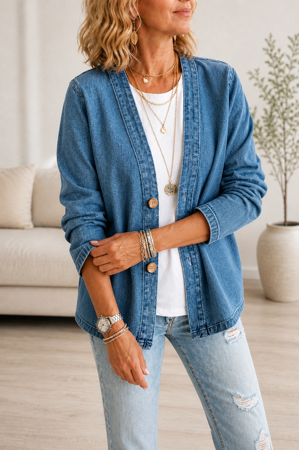 Alice | Women's Casual Denim Cardigan