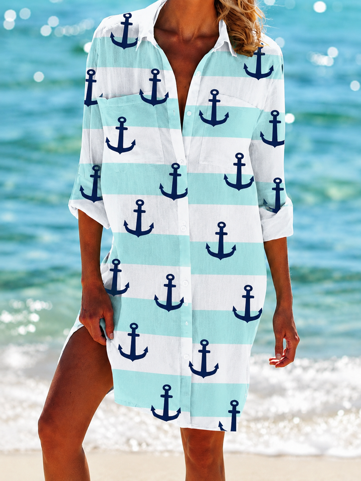 Paloma | Women's Printed Button Down Beach Cover Up