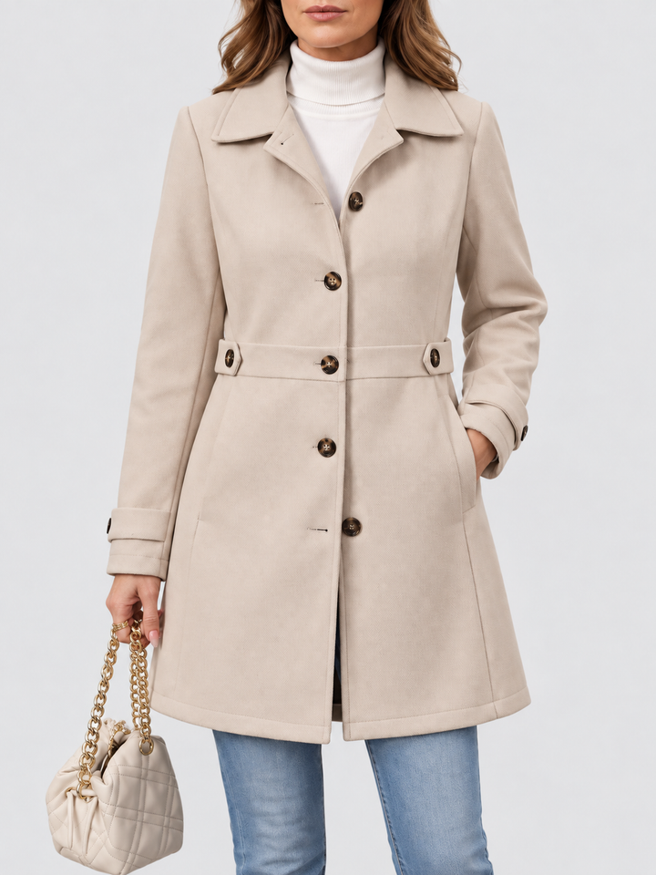 Women’s Tailored Belted Trench Coat for Autumn
