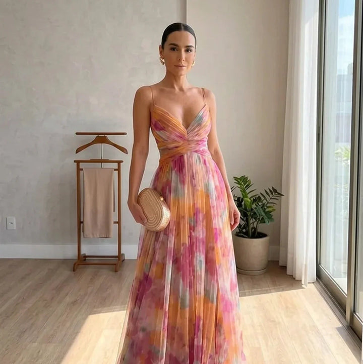 Donna | Enchanting Floral Print Maxi Dress