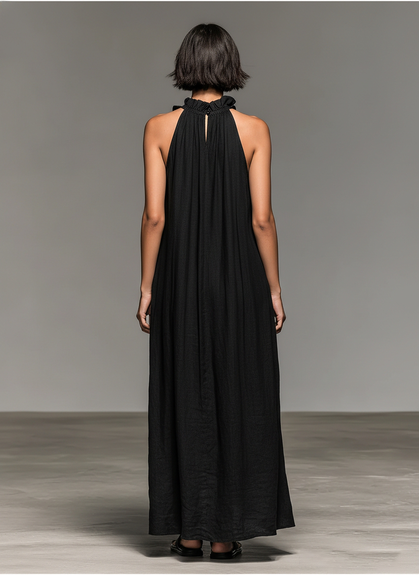Lily | Ruffle Pocket Maxi Dress
