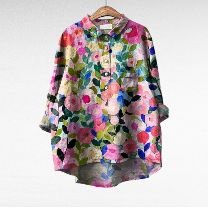 Elegant Patterned Shirt Émilie (Buy One Get One Free!)