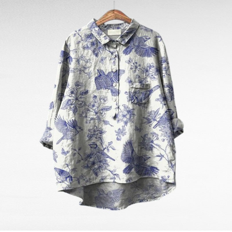 Elegant Patterned Shirt Émilie (Buy One Get One Free!)